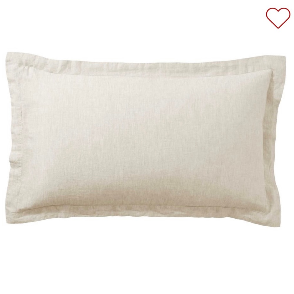 Pottery Barn Linen Flax Belgian Linen Shams, King, Set of 2